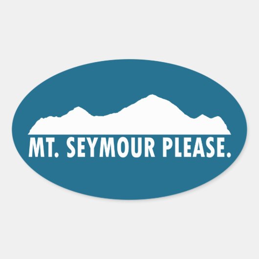Mount Seymour graag Ovale Sticker (Voorkant)