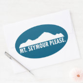 Mount Seymour graag Ovale Sticker (Envelop)