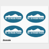Mount Seymour graag Ovale Sticker (Vel)