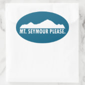Mount Seymour graag Ovale Sticker (Tas)
