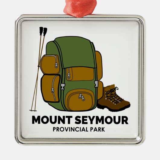Mount Seymour Provincial Park Backpack Metalen Ornament (Voorkant)