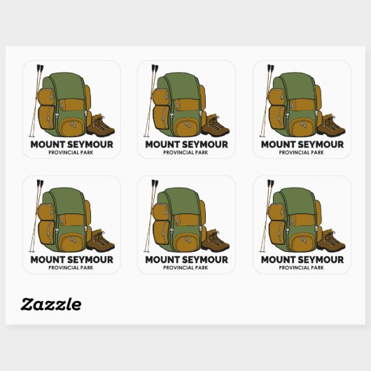 Mount Seymour Provincial Park Backpack Vierkante Sticker (Vel)