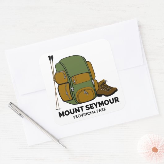 Mount Seymour Provincial Park Backpack Vierkante Sticker (Envelop)
