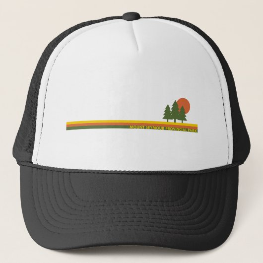 Mount Seymour Provincial Park Dennenbomen Zon Trucker Pet (Voorkant)