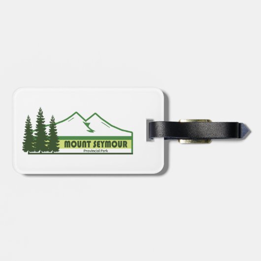 Mount Seymour Provincial Park Groene Strepen Bagagelabel (Achterkant horizontaal)