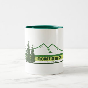 Mount Seymour Provincial Park Groene Strepen Tweekleurige Koffiemok