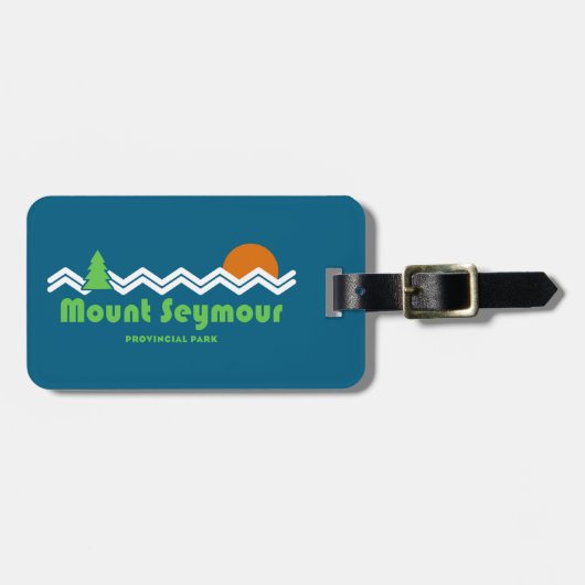Mount Seymour Provincial Park Retro Bagagelabel (Voorkant horizontaal)