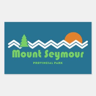 Mount Seymour Provincial Park Retro Rechthoekige Sticker