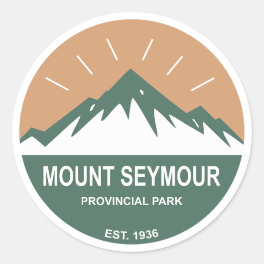 Mount Seymour Provincial Park Ronde Sticker (Voorkant)