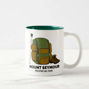Mount Seymour Provincial Park-rugzaktocht Tweekleurige Koffiemok