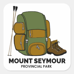 Mount Seymour Provincial Park-rugzaktocht Vierkante Sticker