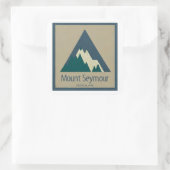 Mount Seymour Provincial Park Rustic Vierkante Sticker (Tas)