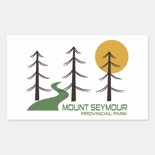 Mount Seymour Provincial Park Trail Rechthoekige Sticker (Voorkant)