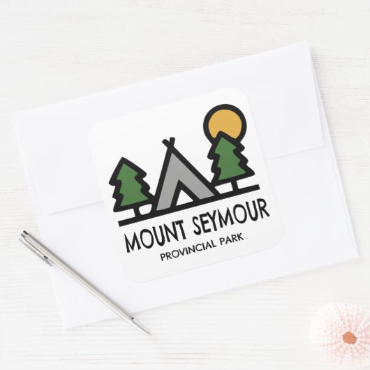 Mount Seymour Provincial Park Vierkante Sticker (Envelop)