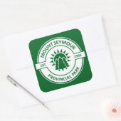 Mount Seymour Provincial Park Zon Bomen Vierkante Sticker (Envelop)