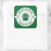 Mount Seymour Provincial Park Zon Bomen Vierkante Sticker (Tas)