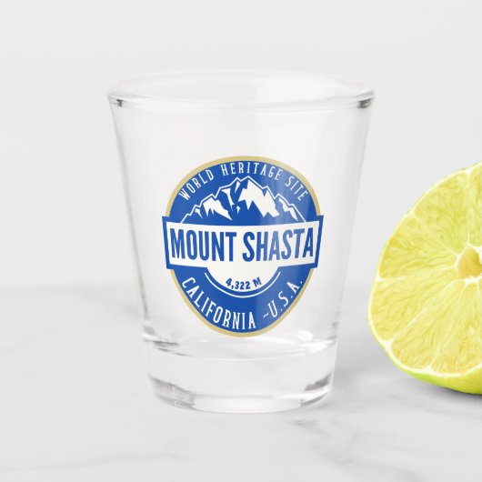 Mount Shasta California Beautiful Landscape Shot Glas (Voorkant)