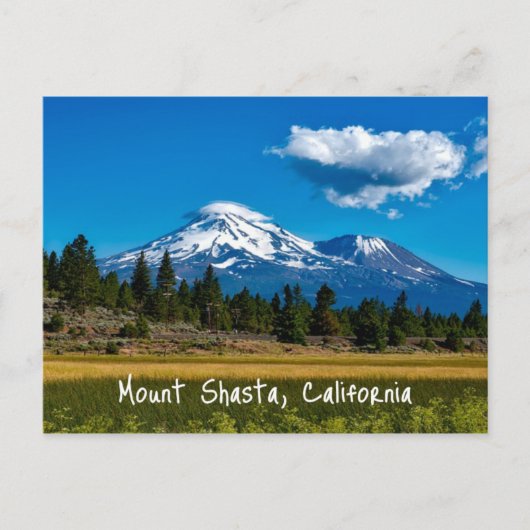 Mount Shasta California Briefkaart (Voorkant)
