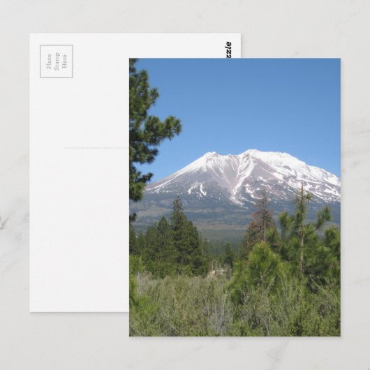 Mount Shasta California Briefkaart (Voorkant / Achterkant)