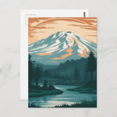 Mount Shasta California Briefkaart (Voorkant / Achterkant)