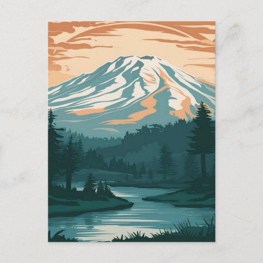 Mount Shasta California Briefkaart (Voorkant)