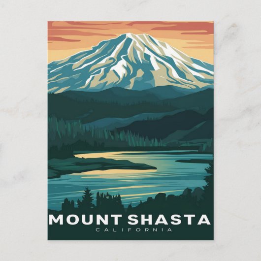 Mount Shasta California Briefkaart (Voorkant)