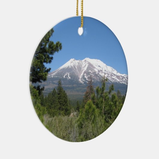 Mount Shasta California Keramisch Ornament (Rechts)