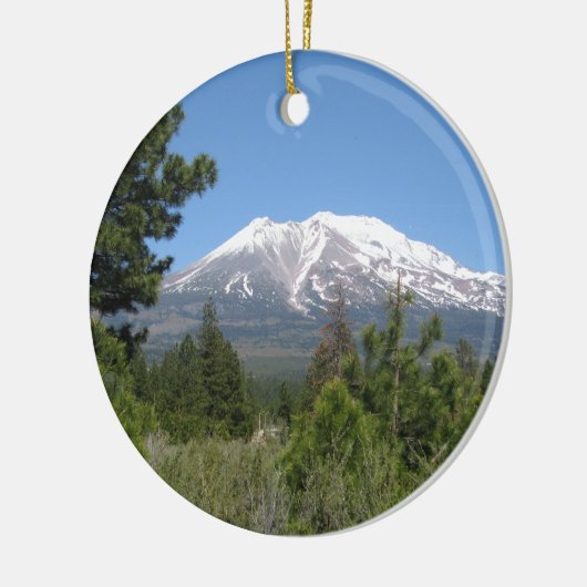 Mount Shasta California Keramisch Ornament (Links)