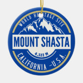 Mount Shasta California Mountain Landscape Keramisch Ornament (Voorkant)