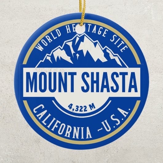 Mount Shasta California Mountain Landscape Keramisch Ornament