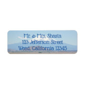 Mount Shasta California Photo Etiket (Voorkant)