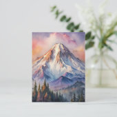 Mount Shasta California schilderij Briefkaart (Staand voorkant)