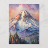 Mount Shasta California schilderij Briefkaart (Voorkant)