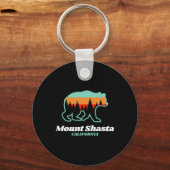 Mount Shasta California Skiing Snowboarding Bear Sleutelhanger (Voorkant)