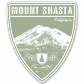 Mount Shasta California Sticker (Voorkant)