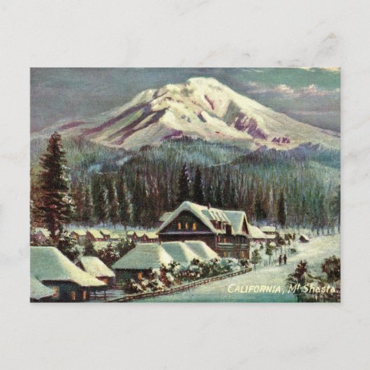 Mount Shasta, Californië in Winter Briefkaart (Voorkant)