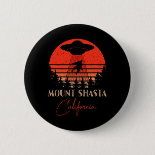 Mount Shasta Californië Souvenir Wandelen 1 Ronde Button 5,7 Cm