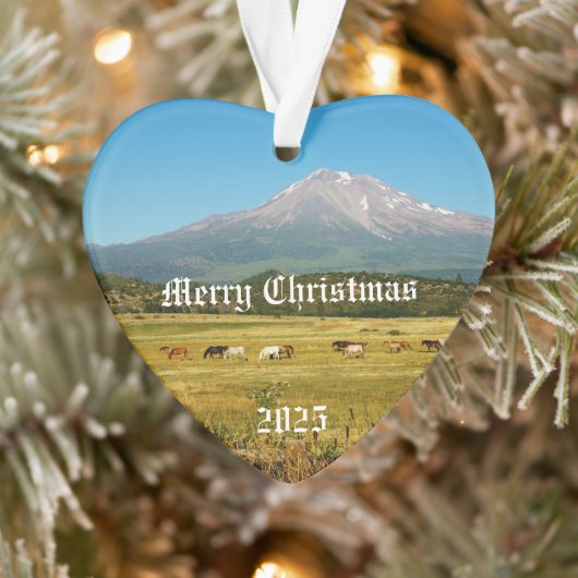 Mount Shasta Horse Herd Acryl Ornament (Boom)