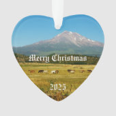 Mount Shasta Horse Herd Acryl Ornament (voorkant)