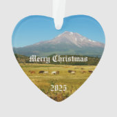 Mount Shasta Horse Herd Acryl Ornament (achterkant)