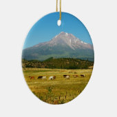 Mount Shasta Horse Herd Keramisch Ornament (Rechts)