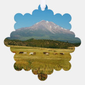 Mount Shasta Horse Herd Ornament Kaart (Achterkant)