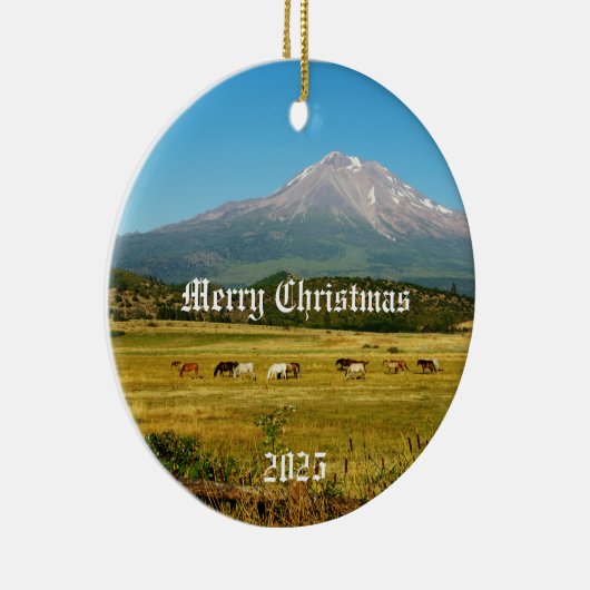 Mount Shasta Horses Kerst Ornament (Rechts)