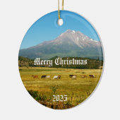 Mount Shasta Horses Kerst Ornament (Links)
