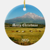 Mount Shasta Horses Kerst Ornament (Achterkant)