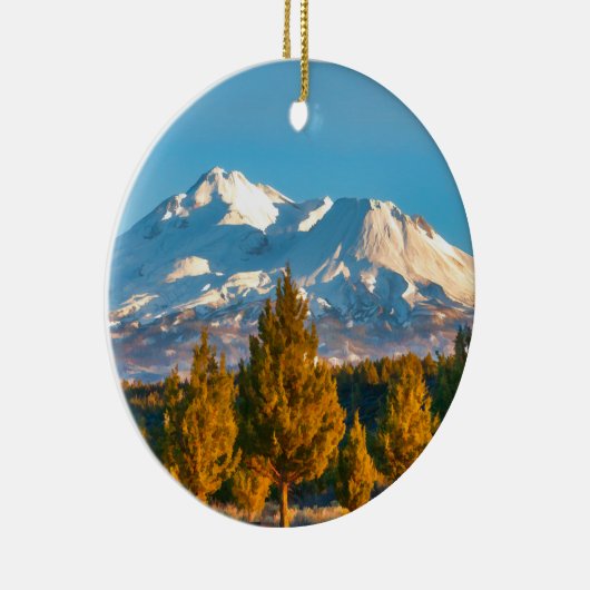 MOUNT SHASTA KERAMISCH ORNAMENT (Rechts)