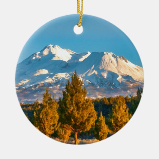 MOUNT SHASTA KERAMISCH ORNAMENT (Voorkant)
