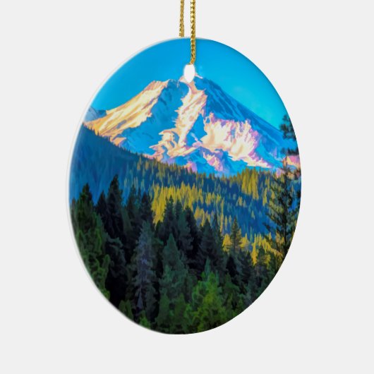 MOUNT SHASTA KERAMISCH ORNAMENT (Rechts)