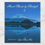 MOUNT SHASTA PER STARLIGHT WIJN ETIKET (Enkel label)