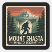 Mount Shasta Sasquatch-heiligdom Sticker Cryptid (Voorkant)